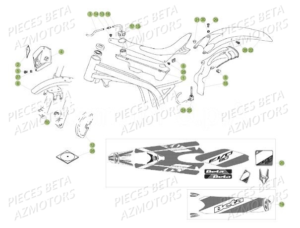 Carenages BETA Pièces BETA REV 80 - (2017)