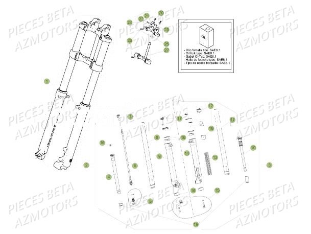 Fourche BETA Pièces BETA REV 80 - (2017)