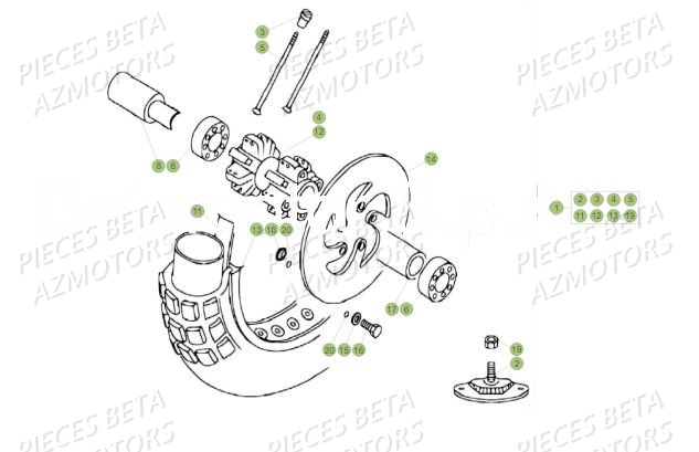 Roue Avant BETA Pièces BETA REV 80 - (2017)