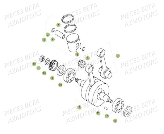 Vilebrequin BETA Pièces BETA REV 80 - (2017)