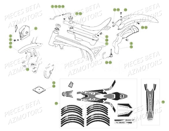 Carenages BETA Pièces BETA REV 80 - (2018)