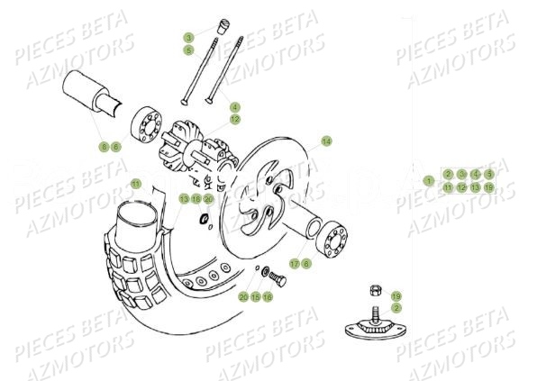 Roue Avant BETA Pièces BETA REV 80 - (2018)