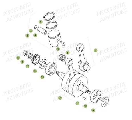 Vilebrequin BETA Pièces BETA REV 80 - (2018)