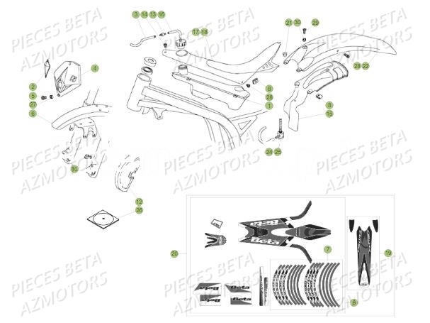 Carenages BETA Pièces BETA REV 80 - (2019)
