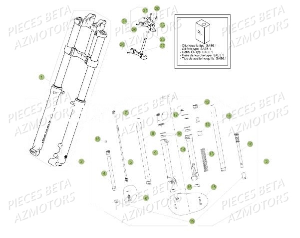 Fourche BETA Pièces BETA REV 80 - (2019)