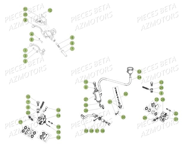 PLAQUETTES PINCES REV-3 ( COUPLE ) BETA pour FREINS de REV 80 19
