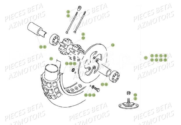 Roue Avant BETA Pièces BETA REV 80 - (2019)