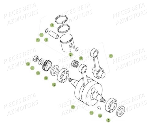Vilebrequin BETA Pièces BETA REV 80 - (2019)