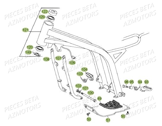 Accessoires Du Chassis BETA Pièces BETA REV 80 JUNIOR - [2009]