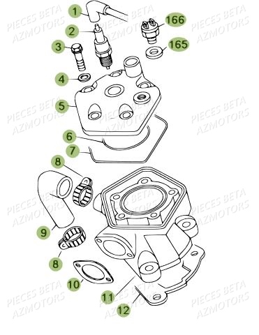 CYLINDRE BETA Pièces BETA REV 80 JUNIOR- [2009]