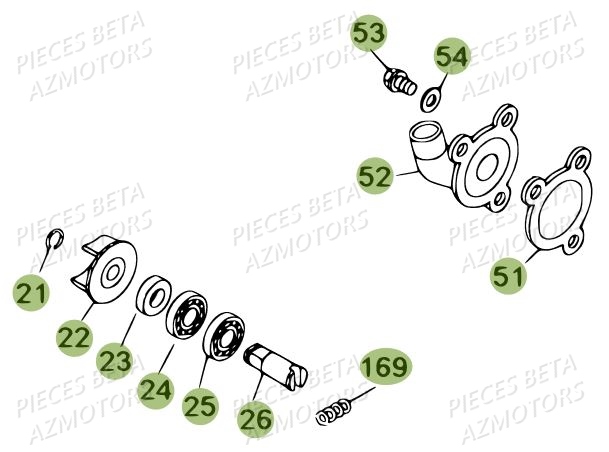 POMPE A EAU pour REV 80 JUNIOR 09