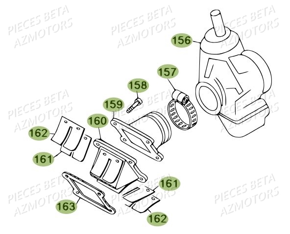 Carburateur BETA Pièces BETA REV 80 JUNIOR - (2012)