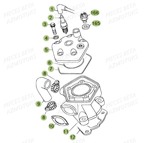 CYLINDRE BETA Pièces BETA REV 80 JUNIOR- [2012]