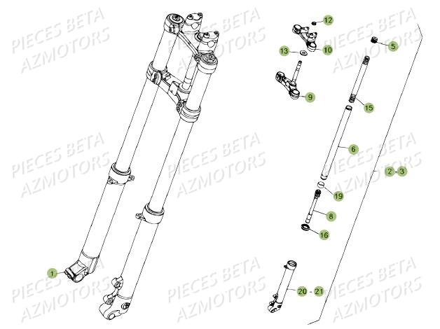 Fourche BETA Pièces BETA REV 80 JUNIOR - (2012)