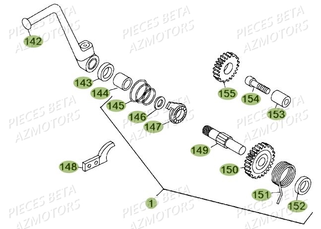 KICK STARTER AZMOTORS REV 80 JUNIOR 12