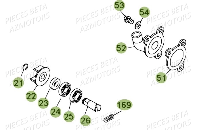 Pompe A Eau BETA Pièces BETA REV 80 JUNIOR - (2012)