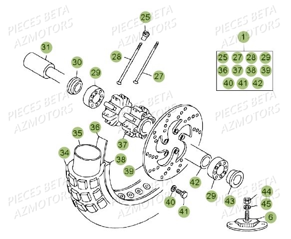 Roue Avant BETA Pièces BETA REV 80 JUNIOR - (2012)