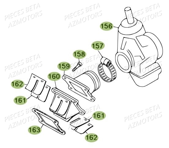 CARBURATEUR AZMOTORS REV 80 JUNIOR 13