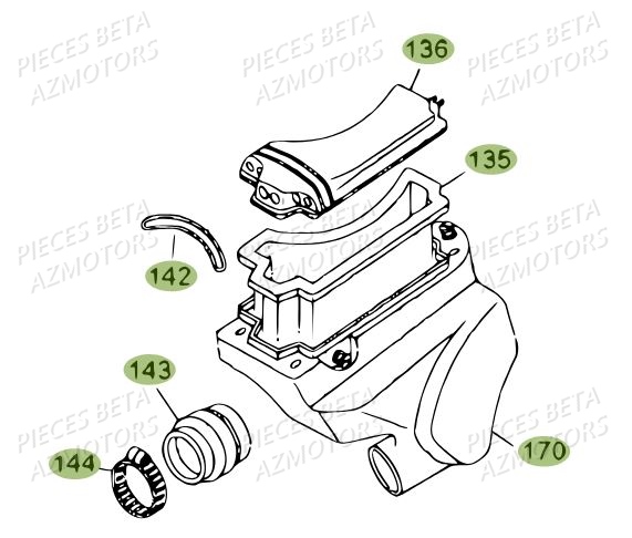 Filtre A Air BETA Pièces BETA REV 80 JUNIOR - (2013)