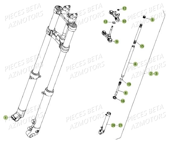 Fourche BETA Pièces BETA REV 80 JUNIOR - (2013)