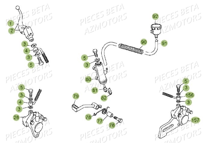 Freins BETA Pièces BETA REV 80 JUNIOR - (2013)