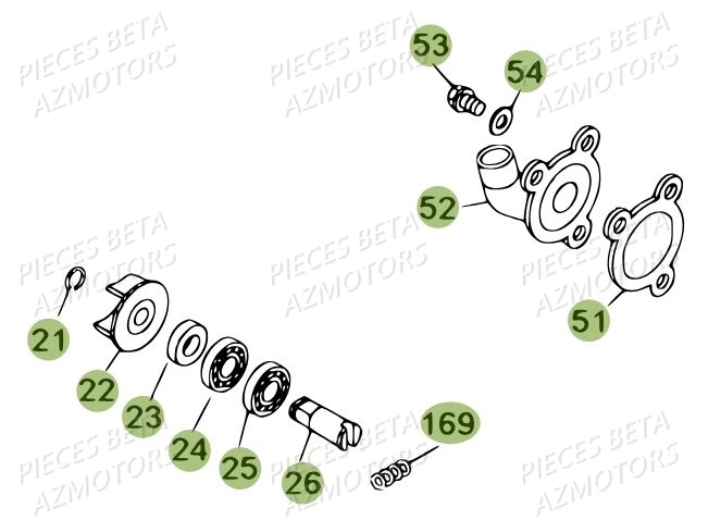Pompe A Eau BETA Pièces BETA REV 80 JUNIOR - (2013)