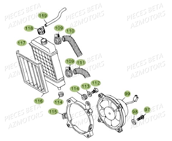 RADIATEUR AZMOTORS REV 80 JUNIOR 13