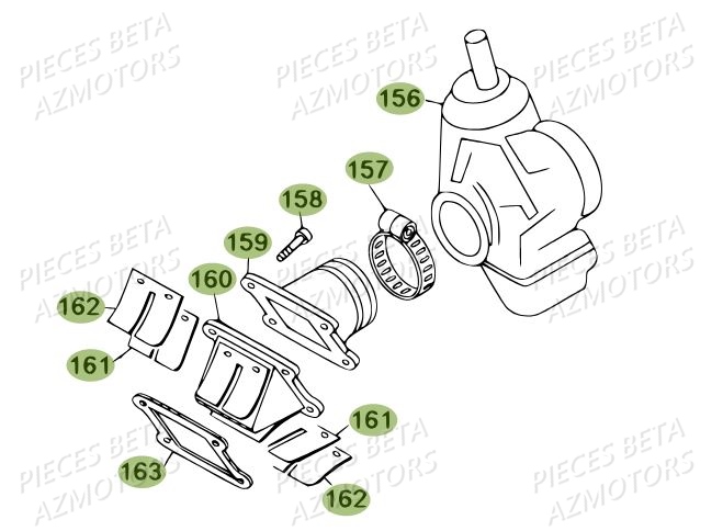 Carburateur BETA Pièces BETA REV 80 JUNIOR - (2014)
