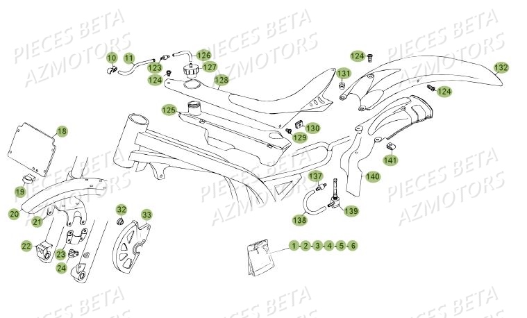 Carenages Du No Serie 0 A 100206 BETA Pièces BETA REV 80 JUNIOR - (2014)