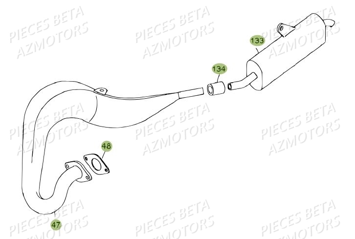 Echappement BETA Pièces BETA REV 80 JUNIOR - (2014)