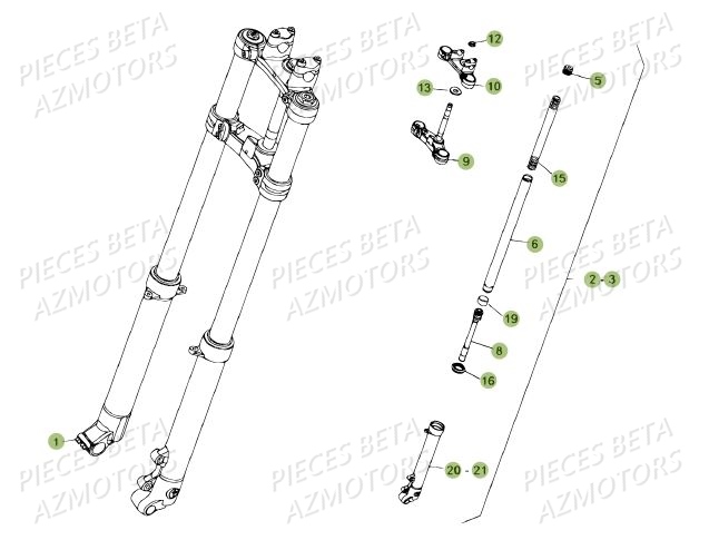 Fourche BETA Pièces BETA REV 80 JUNIOR - (2014)