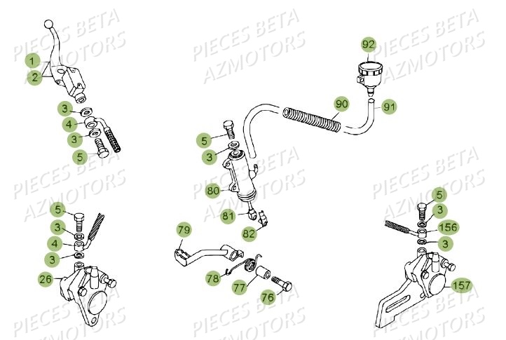 Freins BETA Pièces BETA REV 80 JUNIOR - (2014)