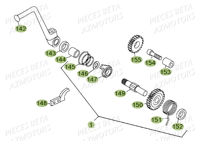 Kick Starter BETA Pièces BETA REV 80 JUNIOR - (2014)