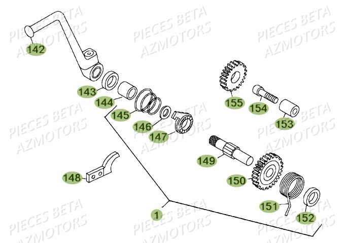 KICK STARTER AZMOTORS REV 80 JUNIOR 14