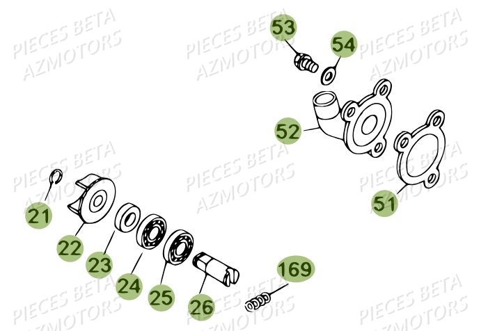 Pompe A Eau BETA Pièces BETA REV 80 JUNIOR - (2014)