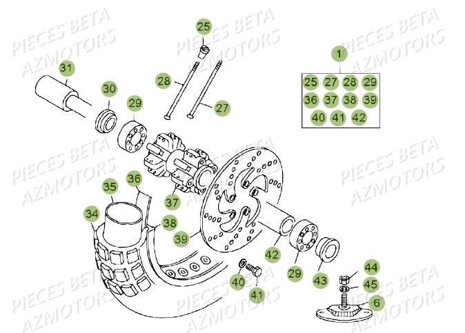 Roue Avant BETA Pièces BETA REV 80 JUNIOR - (2014)