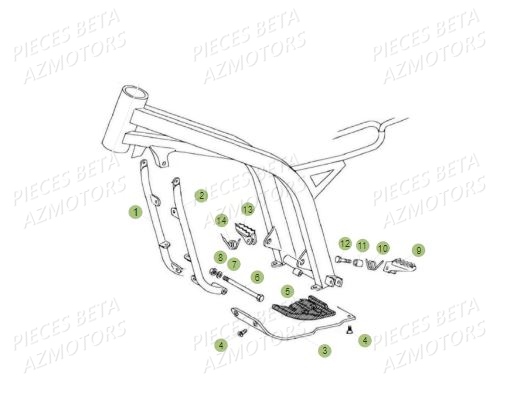 Accessoires Du Chassis BETA Pièces BETA REV 80 JUNIOR - (2015)
