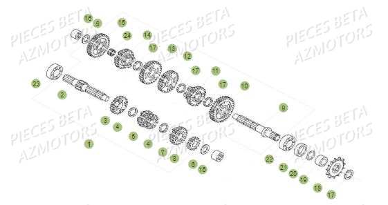 Boite A Vitesses BETA Pièces BETA REV 80 JUNIOR - (2015)