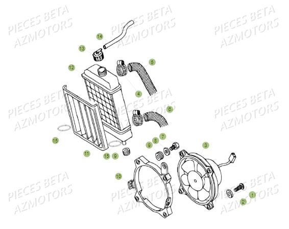 Radiateur BETA Pièces BETA REV 80 JUNIOR - (2015)