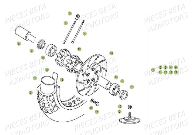 Roue Avant BETA Pièces BETA REV 80 JUNIOR - (2015)
