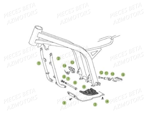 Accessoires Du Chassis BETA Pièces BETA REV 80 JUNIOR - (2016)