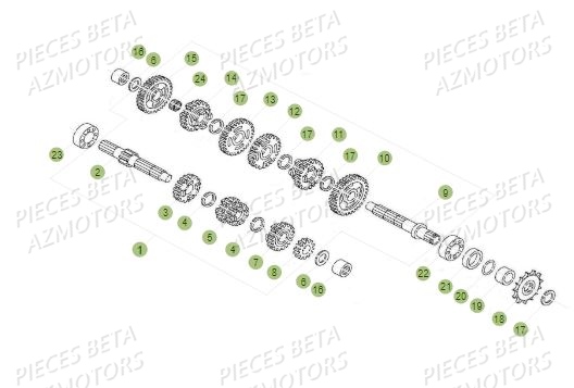 Boite A Vitesses BETA Pièces BETA REV 80 JUNIOR - (2016)