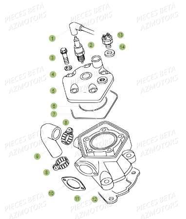 Cylindre BETA Pièces BETA REV 80 JUNIOR - (2016)