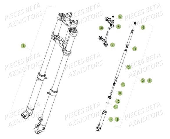 Fourche BETA Pièces BETA REV 80 JUNIOR - (2016)
