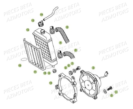 Radiateur BETA Pièces BETA REV 80 JUNIOR - (2016)
