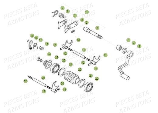 Selecteur BETA Pièces BETA REV 80 JUNIOR - (2016)