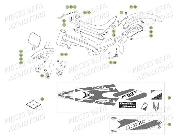 Carenages BETA Pièces BETA REV 80 JUNIOR - (2017)