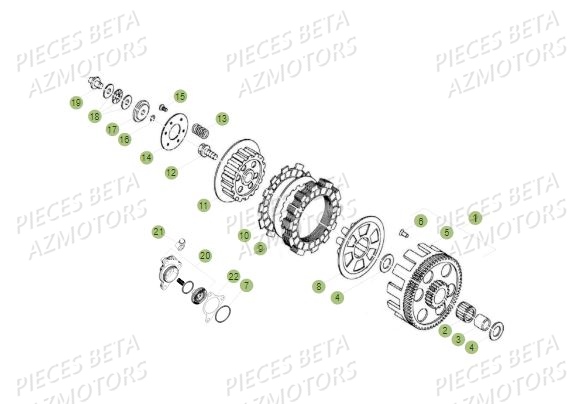 EMBRAYAGE BETA REV 80 JUNIOR 17