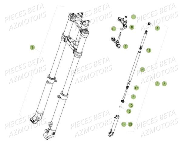 Fourche BETA Pièces BETA REV 80 JUNIOR - (2017)