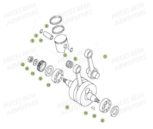 Vilebrequin BETA Pièces BETA REV 80 JUNIOR - (2017)